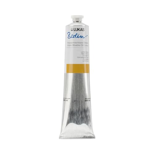 Berlin Pro Artists Water Mixable Oil Paint 200 ml Tube Yellow Ochre (6.7628 Fl Oz)
