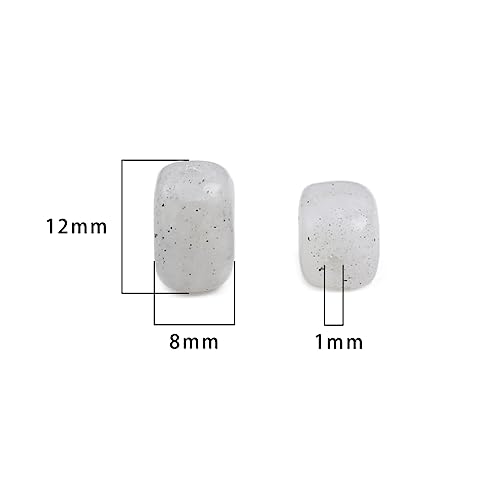 Natural Spectrolite Cuboid Stone Loose Semi Gemstone Beads for Jewelry Making 8mmx12mm 38cm (33 Count)