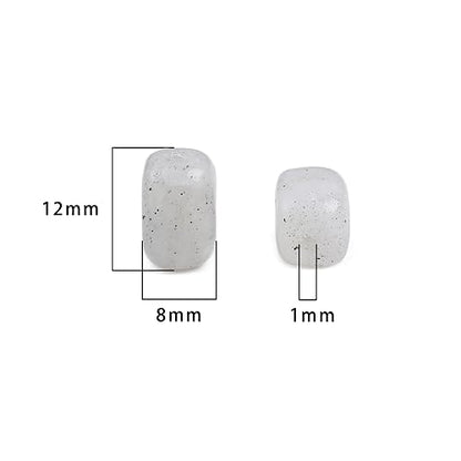Natural Spectrolite Cuboid Stone Loose Semi Gemstone Beads for Jewelry Making 8mmx12mm 38cm (33 Count)