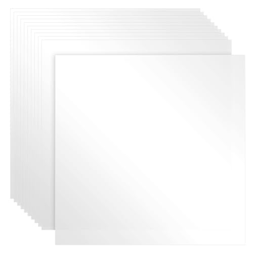 25 Pcs 7.5mil 12 x 12 Inch Milky Translucent PET Blank Stencil Sheets (25 Count)