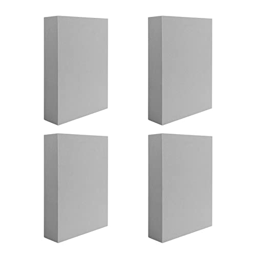 4 Pcs Stamping Foam Grey Moldable Foam Stamps Plastic Dry Foam Stamp Pad Cut and Dry Foam Stamping Foam Block for Sculpture (4 Count)