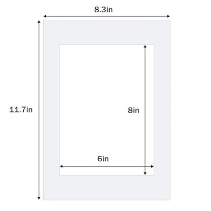 A5 White Picture Mats Pack of 14
