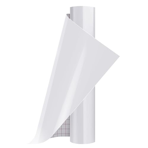 13inch x 5ft Ivory White Smart Adhesive Permanent Vinyl Compatible with Cricut Explore and Maker Series Without Cutting Mats