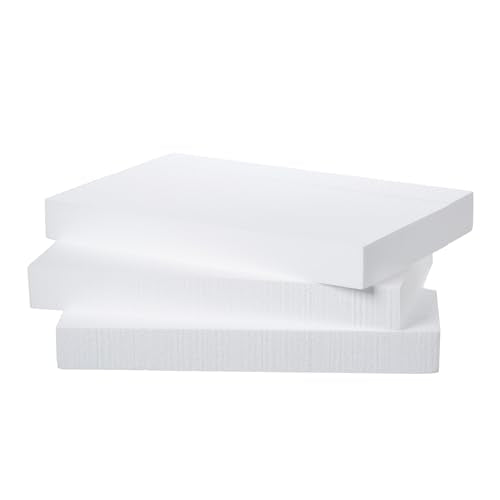 17x11x2in Craft Foam Blocks 3 Pack Styrofoam Sheets for Art Project