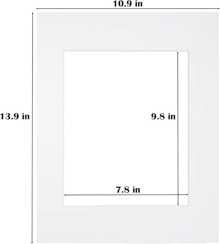 11x14 White Picture Mats Pack of 11