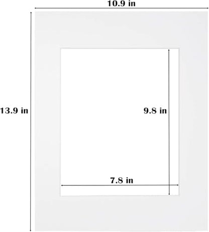 11x14 White Picture Mats Pack of 11
