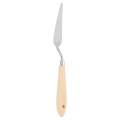 Art Spatula No.13 22mm Stainless Steel Flexible Palette Knife Painting Knife Painting Spatula Oil Painting Mixing Scraper with Wood Handle for Canvas Acrylic Painting