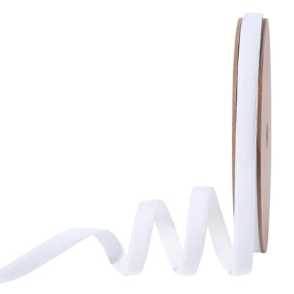 White Thin Velvet Ribbon