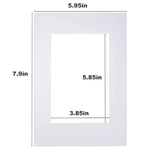 6x8 White Picture Mats Pack of 11