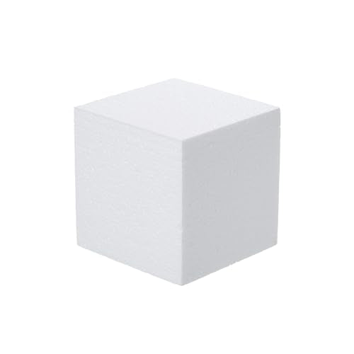 4x4x4in Square Foam Blocks 6 Pack Polystyrene for Arts & Crafts