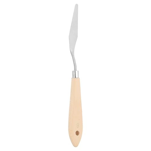 Art Spatula No.9 16mm Stainless Steel Flexible Palette Knife Painting Knife Painting Spatula Oil Painting Mixing Scraper with Wood Handle for Canvas Acrylic Painting