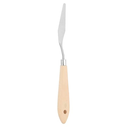 Art Spatula No.9 16mm Stainless Steel Flexible Palette Knife Painting Knife Painting Spatula Oil Painting Mixing Scraper with Wood Handle for Canvas Acrylic Painting