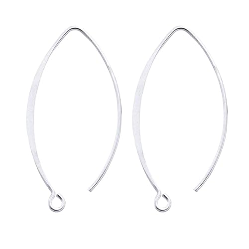 10pcs Adabele Real Sterling Silver 44mm Marquise Earring Hooks (10 Count)