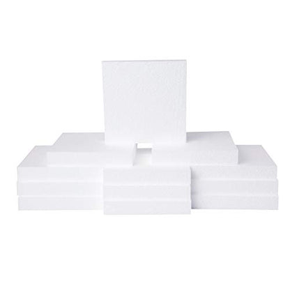 Silverlake 6x6x1 Craft Foam Squares for Styrofoam Board Projects (12 Count)