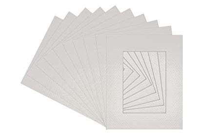 Pack of Ten Acid Free 11x14 Mats Bevel Cut for 8.5x11 Photos (10 Count)