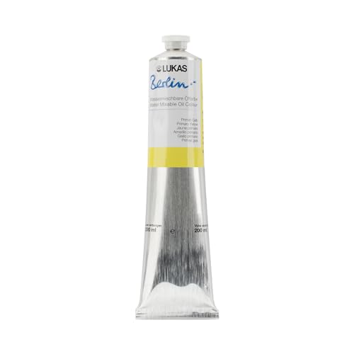 Berlin Pro Artists Water Mixable Oil Paint 200 ml Tube Primary Yellow