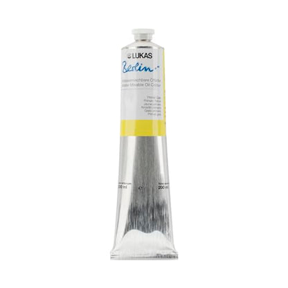 Berlin Pro Artists Water Mixable Oil Paint 200 ml Tube Primary Yellow
