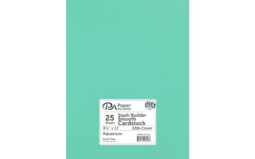 PA Paper Accents Stash Builder Cardstock 8.5" x 11" Aquarium