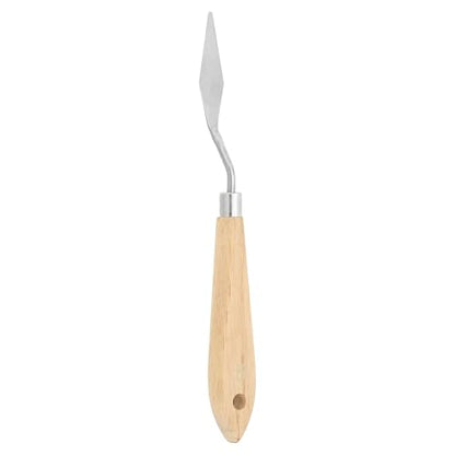 Art Spatula No.5 15mm Stainless Steel Flexible Palette Knife Painting Knife Painting Spatula Oil Painting Mixing Scraper with Wood Handle for Canvas Acrylic Painting