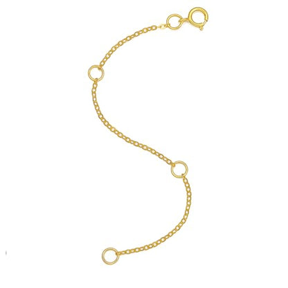 18K 750 Real Yellow Gold Extender for Necklace Bracelet Anklet Extenders for Jewelry Gold Extension for Women Men Durable Adjustable Chain Accessories 3.54Inch