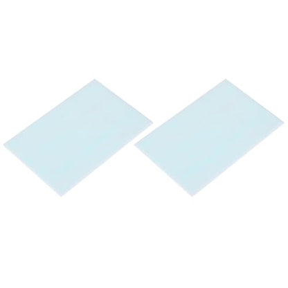 2 Pcs Stained Glass Sheet Mosaic Tile 7.9 Inch x 5.9 Inch Light Blue Stained Glass Sheets for Crafts DIY Art Project
