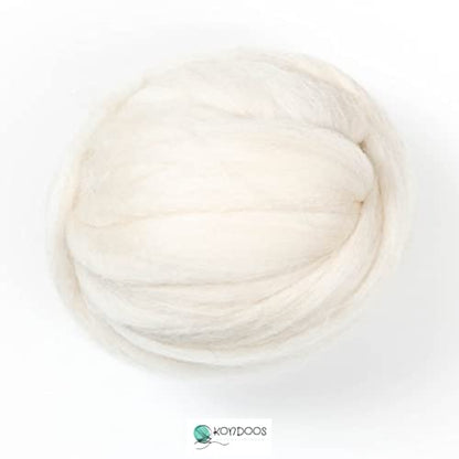 Natural Wool roving (8 Ounce)