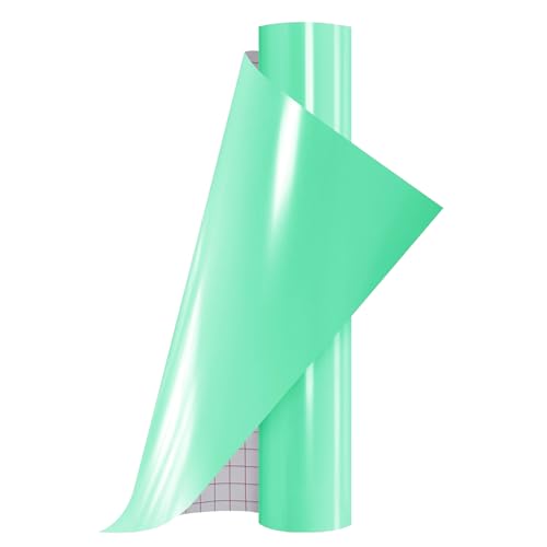 13inch x 5ft Mint Green Smart Adhesive Permanent Vinyl Compatible with Cricut Explore and Maker Series Without Cutting Mats