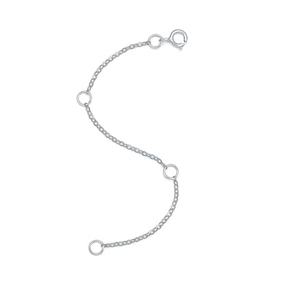 18K 750 Real White Gold Extender for Necklace Bracelet Anklet Extenders for Jewelry Gold Extension for Women Men Durable Adjustable Chain Accessories 3.54Inch