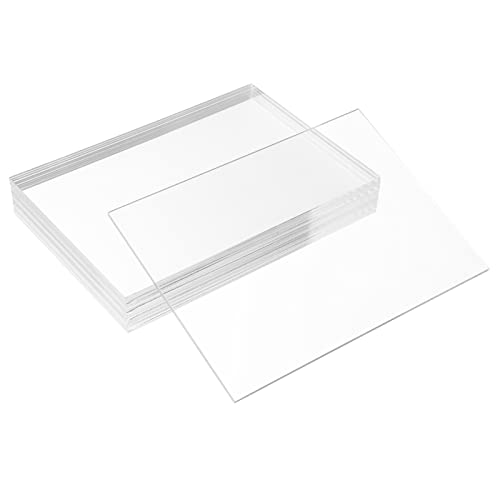 Pack of 10 Clear Cast Acrylic Sheet 8" x 12" x 1 (10 Count)