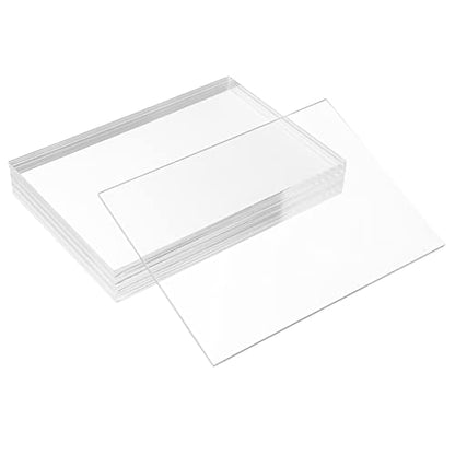 Pack of 10 Clear Cast Acrylic Sheet 8" x 12" x 1 (10 Count)