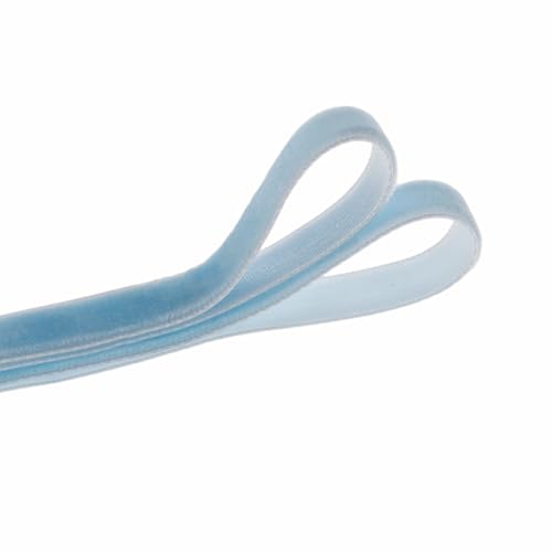 Vintage Sky Blue Velvet Ribbon Christmas Ribbon for Gift Wrapping Crafts Christmas Tree Ornaments Garland Decorations