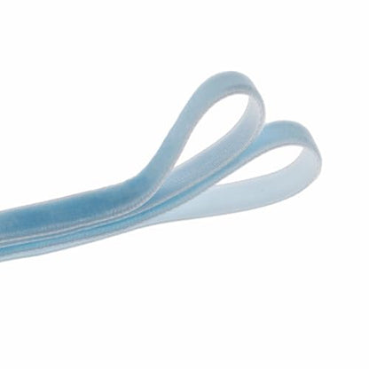 Vintage Sky Blue Velvet Ribbon Christmas Ribbon for Gift Wrapping Crafts Christmas Tree Ornaments Garland Decorations