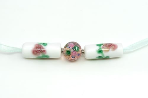 10 pcs Mix of Bohemia Lampwork Czech Glass Beads with Flowers (10 Count)