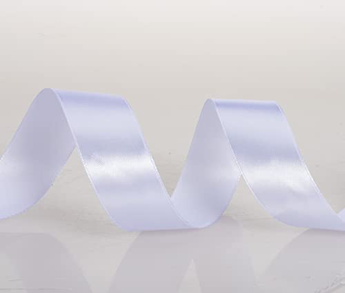 1 Inch White Solid Satin Ribbon for Gift Wrapping
