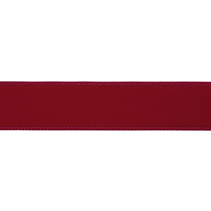 Red 1.5 Inch Velvet Wired Ribbon 25 Yards Dark Red Velvet Ribbons Spool Velvet Christmas Ribbons Red Velvet Wired Ribbon for Christmas Tree (75 Foot)