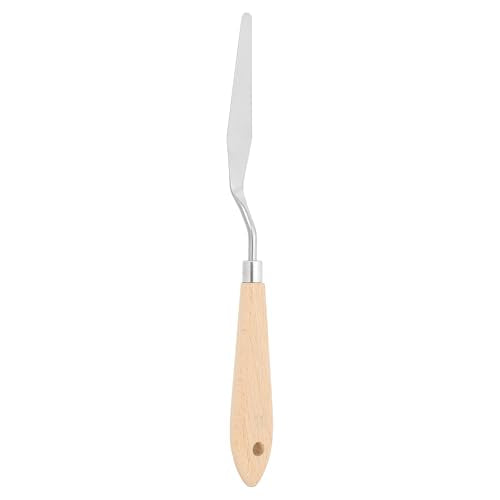 Art Spatula No.11 16mm Stainless Steel Flexible Palette Knife Painting Knife Painting Spatula Oil Painting Mixing Scraper with Wood Handle for Canvas Acrylic Painting