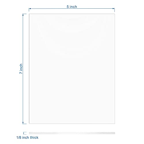 Pack of 10 Clear Cast Acrylic Sheet 5" x 7" x 1 (10 Count)