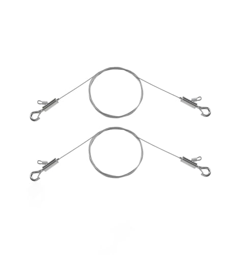 2PCS Picture Hanging Wire Adjustable 1m x 1mm Small Hooks