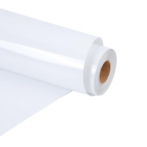 RENLITONG White Iron on Vinyl 12Inch by 13ft Roll Heat Transfer Vinyl for T (14.4 Ounce)