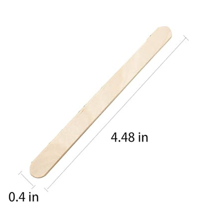 50PCS DIY Craft Sticks Ice Cream Sticks Natural Wooden Ice Cream Sticks 4.5 inches Long Snack Sticks Ice Cream Sticks Popsicle Sticks for Dessert Making Classroom Projects (50 Count)