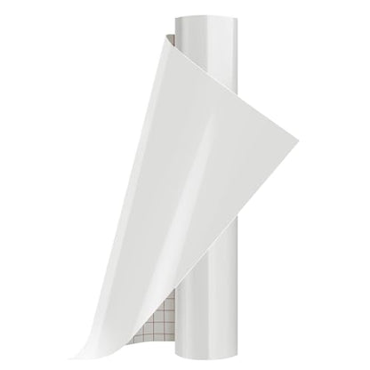 13inch x 5ft White Smart Adhesive Permanent Vinyl Compatible with Cricut Explore and Maker Series Without Cutting Mats