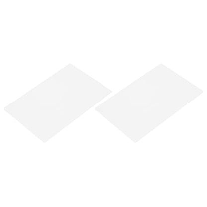 2 Pcs Stained Glass Sheet Mosaic Tile 7.9 Inch x 5.9 Inch White Stained Glass Sheets for Crafts DIY Art Project