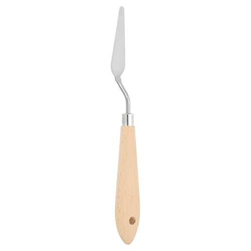 Art Spatula No.7 15mm Stainless Steel Flexible Palette Knife Painting Knife Painting Spatula Oil Painting Mixing Scraper with Wood Handle for Canvas Acrylic Painting