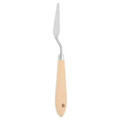 Art Spatula No.7 15mm Stainless Steel Flexible Palette Knife Painting Knife Painting Spatula Oil Painting Mixing Scraper with Wood Handle for Canvas Acrylic Painting
