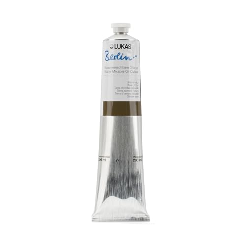 Berlin Pro Artists Water Mixable Oil Paint 200 ml Tube Raw Umber (6.7628 Fl Oz)