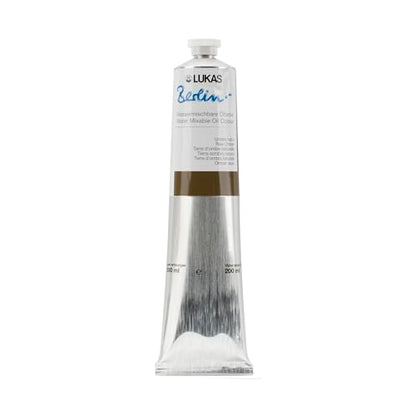 Berlin Pro Artists Water Mixable Oil Paint 200 ml Tube Raw Umber (6.7628 Fl Oz)
