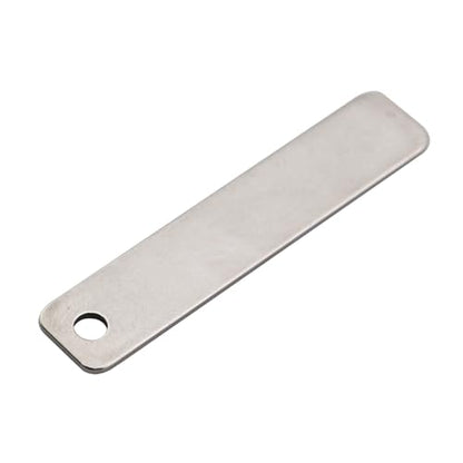 15PCS Metal Engraving Plate Stainless Steel Blank Stamping Rectangle Label 8th DIY Stamping Stamping Military Pendant Long Strip Tag (15 Count)