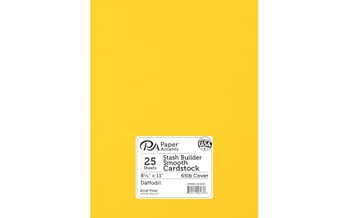Stash Builder Cardstock 8.5" x 11" Daffodil
