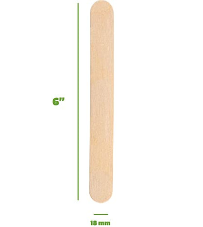 Jumbo 6 Inch Wooden Craft Popsicle Sticks [6 (6000 Count)