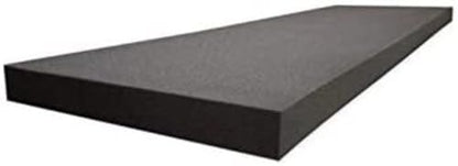 2" x 24" x 72" Black Upholstery Foam Sheet (12 Sq Ft)